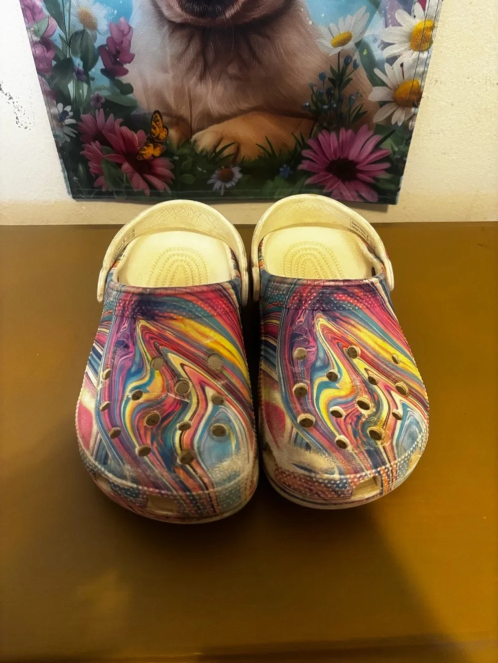 Kids Crocs Colorful Swirl Slip-On Clogs - Multicolor